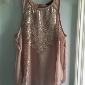 Sparkly sheer tank top
